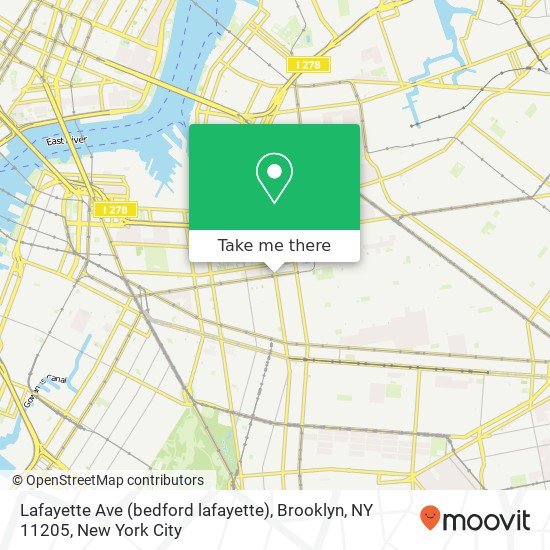 Mapa de Lafayette Ave (bedford lafayette), Brooklyn, NY 11205