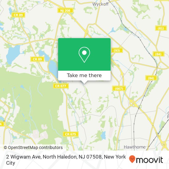 Mapa de 2 Wigwam Ave, North Haledon, NJ 07508