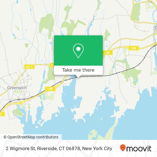 Mapa de 2 Wigmore St, Riverside, CT 06878