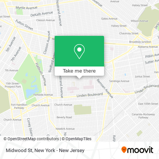 Mapa de Midwood St