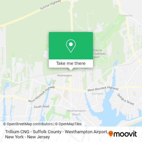 Trillium CNG - Suffolk County - Westhampton Airport map