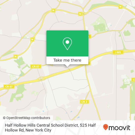 Mapa de Half Hollow Hills Central School District, 525 Half Hollow Rd