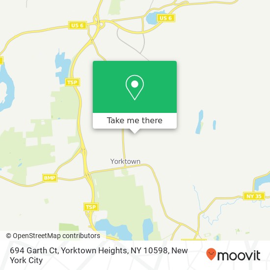 Mapa de 694 Garth Ct, Yorktown Heights, NY 10598