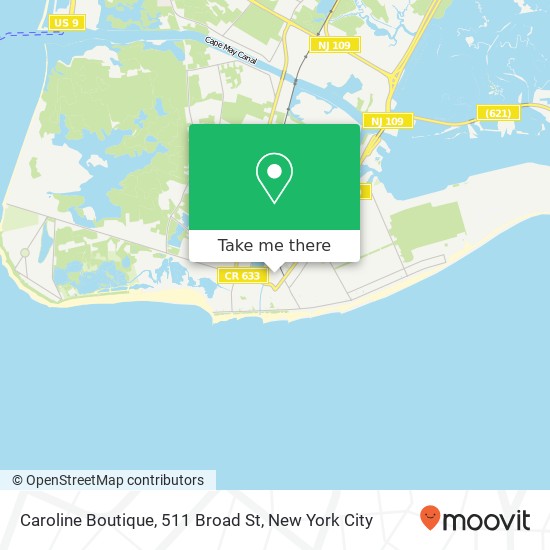 Mapa de Caroline Boutique, 511 Broad St