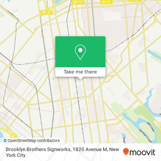 Brooklyn Brothers Signworks, 1820 Avenue M map