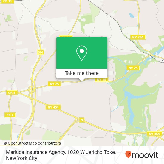 Mapa de Marluca Insurance Agency, 1020 W Jericho Tpke