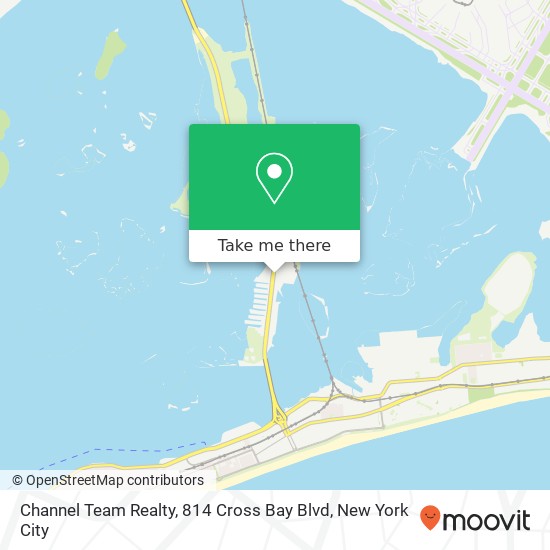 Mapa de Channel Team Realty, 814 Cross Bay Blvd