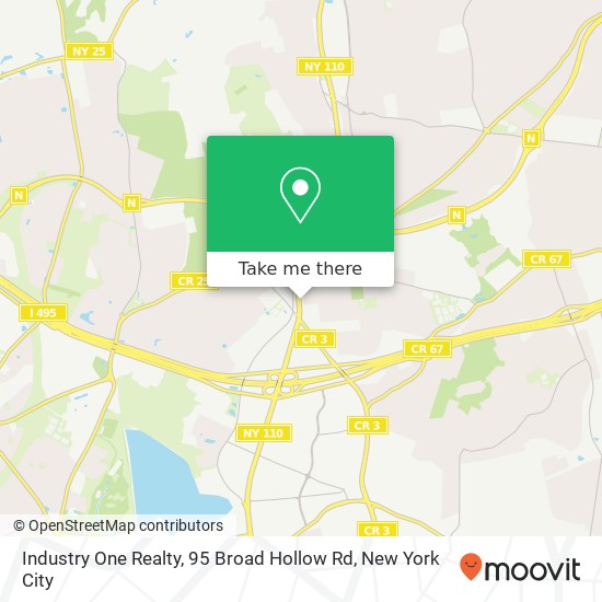 Industry One Realty, 95 Broad Hollow Rd map