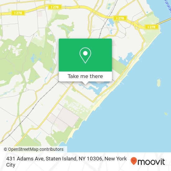 431 Adams Ave, Staten Island, NY 10306 map