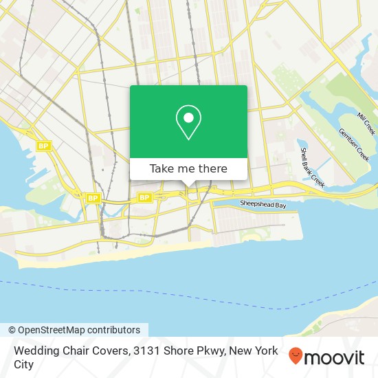 Mapa de Wedding Chair Covers, 3131 Shore Pkwy