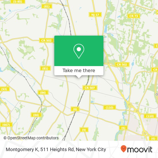 Montgomery K, 511 Heights Rd map