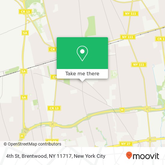 Mapa de 4th St, Brentwood, NY 11717