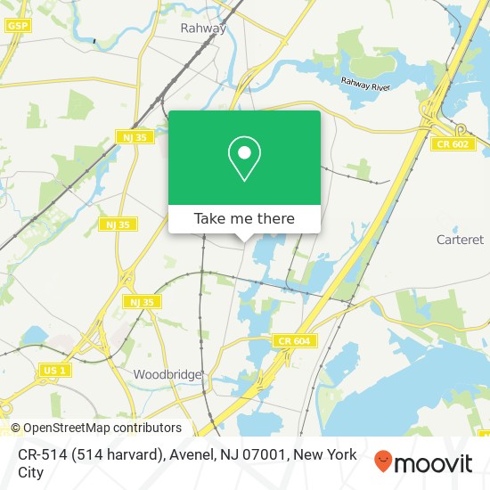 CR-514 (514 harvard), Avenel, NJ 07001 map