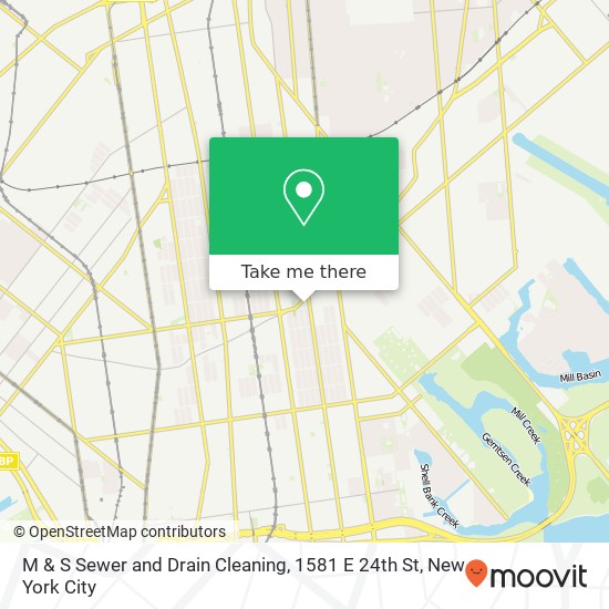 Mapa de M & S Sewer and Drain Cleaning, 1581 E 24th St