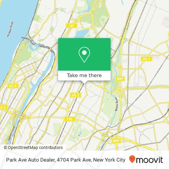 Mapa de Park Ave Auto Dealer, 4704 Park Ave