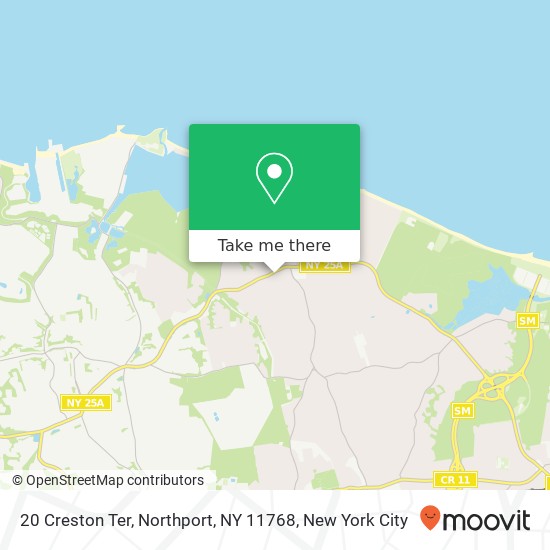 Mapa de 20 Creston Ter, Northport, NY 11768