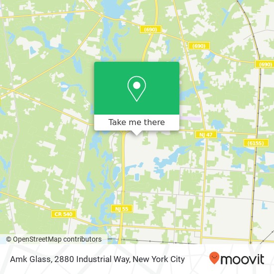 Mapa de Amk Glass, 2880 Industrial Way