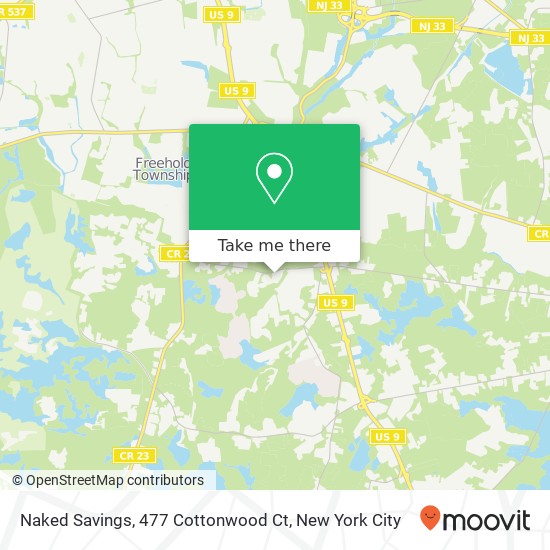 Mapa de Naked Savings, 477 Cottonwood Ct