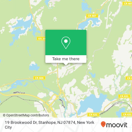 Mapa de 19 Brookwood Dr, Stanhope, NJ 07874