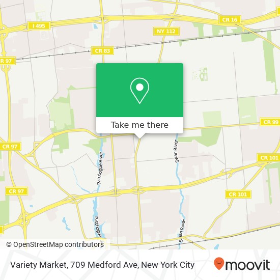 Mapa de Variety Market, 709 Medford Ave