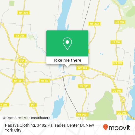 Mapa de Papaya Clothing, 3482 Palisades Center Dr