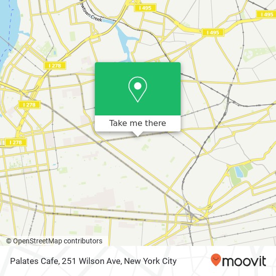 Mapa de Palates Cafe, 251 Wilson Ave