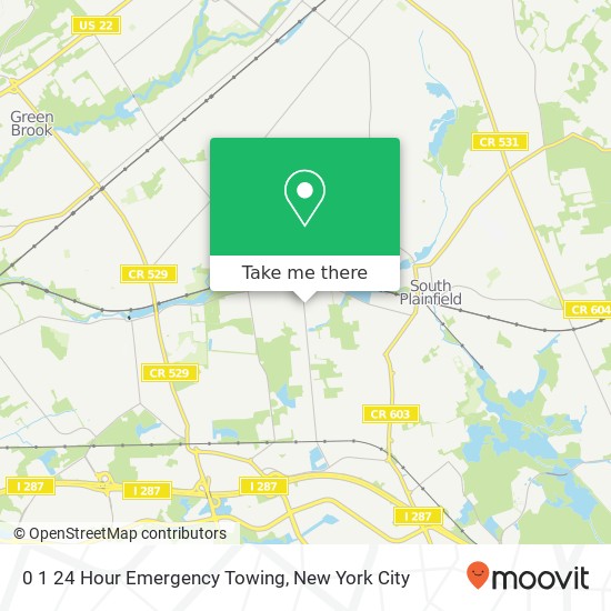 0 1 24 Hour Emergency Towing map