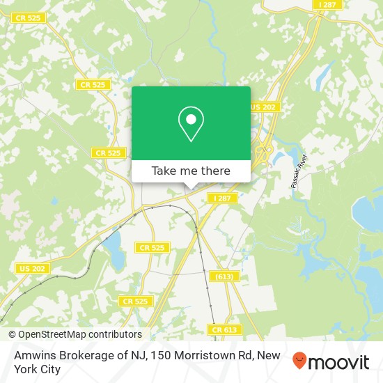 Amwins Brokerage of NJ, 150 Morristown Rd map