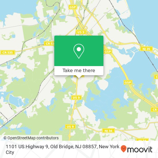 1101 US Highway 9, Old Bridge, NJ 08857 map