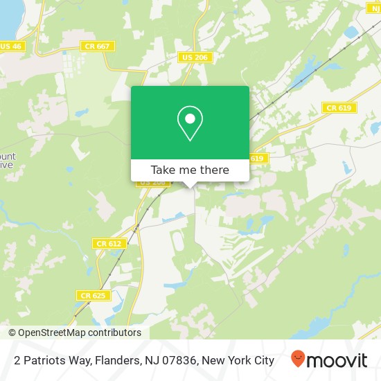 Mapa de 2 Patriots Way, Flanders, NJ 07836