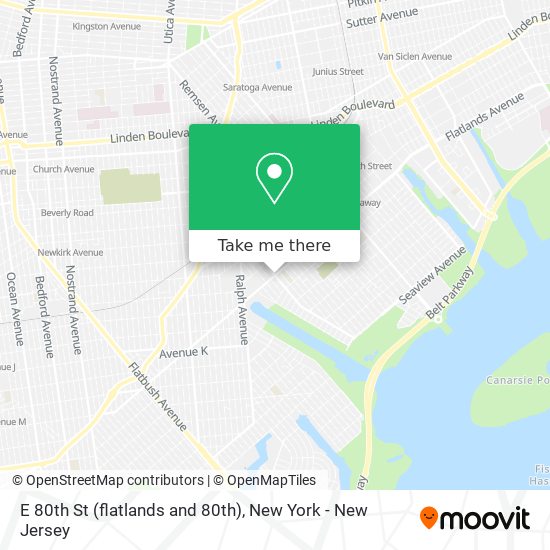 Mapa de E 80th St (flatlands and 80th)