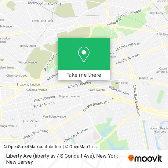 Liberty Ave (liberty av / S Conduit Ave) map