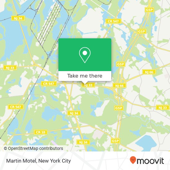 Martin Motel map