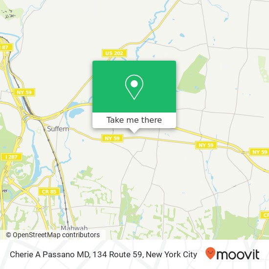 Cherie A Passano MD, 134 Route 59 map