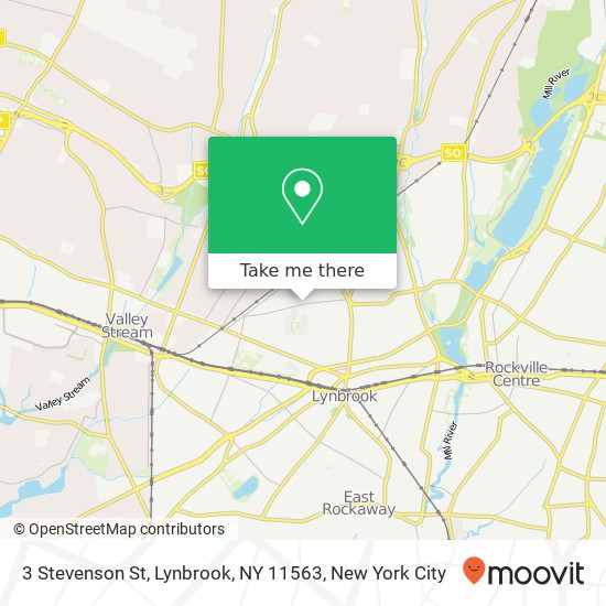 Mapa de 3 Stevenson St, Lynbrook, NY 11563