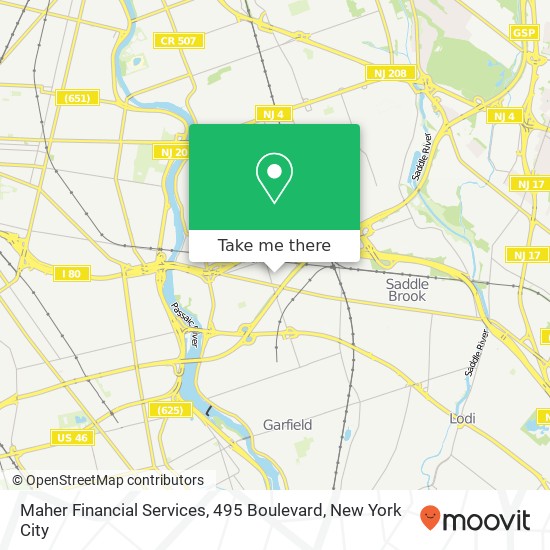 Mapa de Maher Financial Services, 495 Boulevard