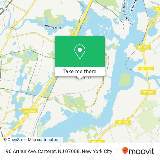 96 Arthur Ave, Carteret, NJ 07008 map