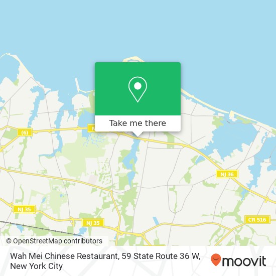 Mapa de Wah Mei Chinese Restaurant, 59 State Route 36 W