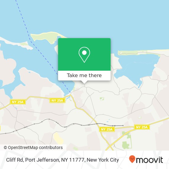Mapa de Cliff Rd, Port Jefferson, NY 11777