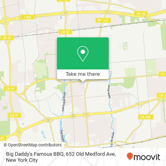 Mapa de Big Daddy's Famous BBQ, 652 Old Medford Ave