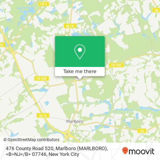 476 County Road 520, Marlboro (MARLBORO), <B>NJ< / B> 07746 map