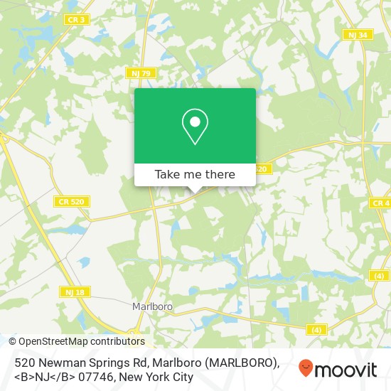 520 Newman Springs Rd, Marlboro (MARLBORO), <B>NJ< / B> 07746 map