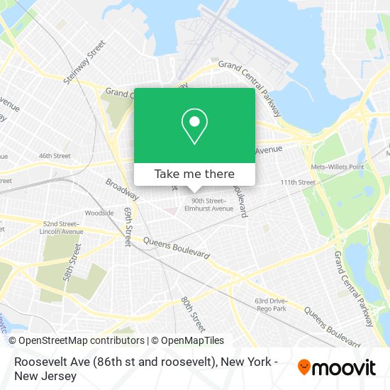 Mapa de Roosevelt Ave (86th st and roosevelt)