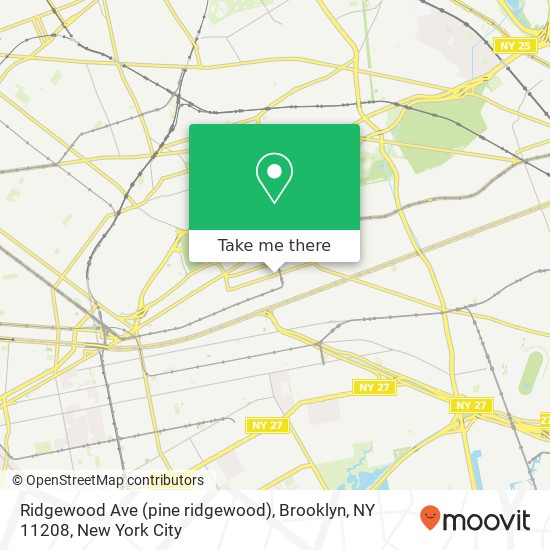 Ridgewood Ave (pine ridgewood), Brooklyn, NY 11208 map