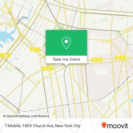 T-Mobile, 1805 Church Ave map