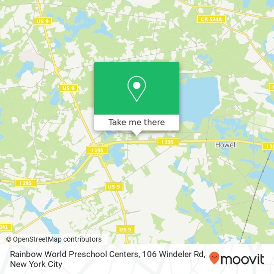 Rainbow World Preschool Centers, 106 Windeler Rd map