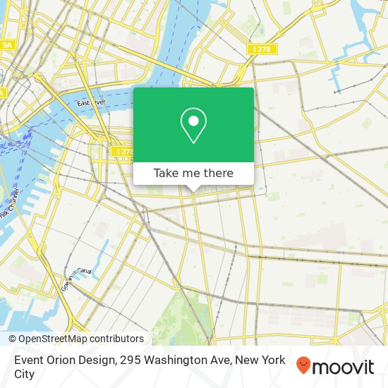 Mapa de Event Orion Design, 295 Washington Ave