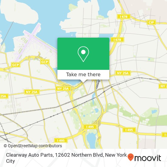 Mapa de Clearway Auto Parts, 12602 Northern Blvd