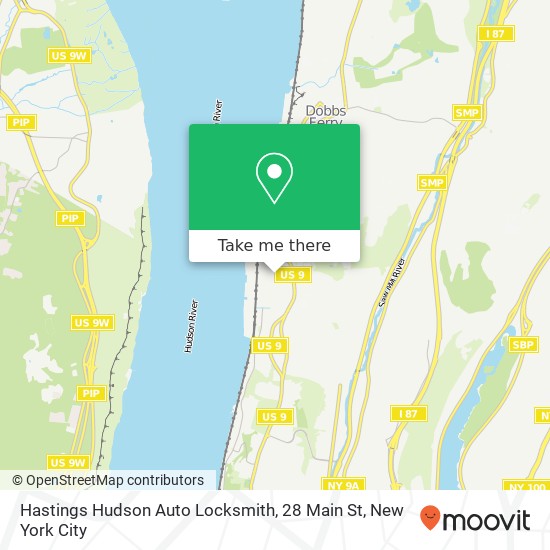 Mapa de Hastings Hudson Auto Locksmith, 28 Main St