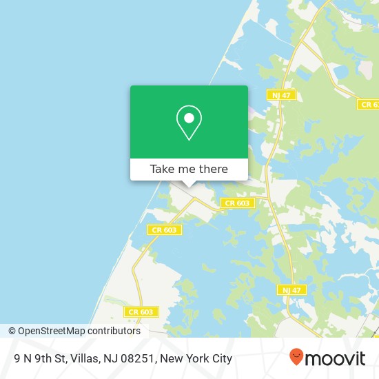Mapa de 9 N 9th St, Villas, NJ 08251